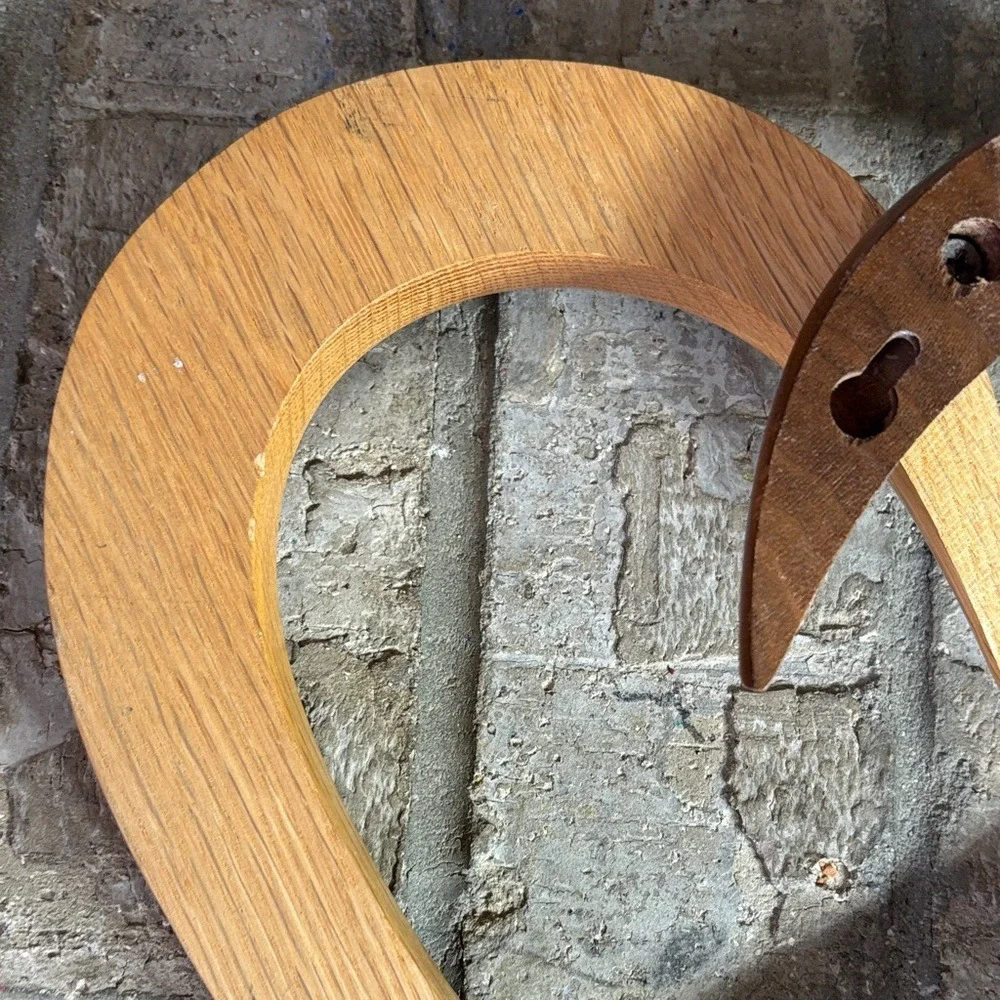 Wild Flower Wood 3D Heart Vase Black Walnut And Red Oak BoHo Natural‎
